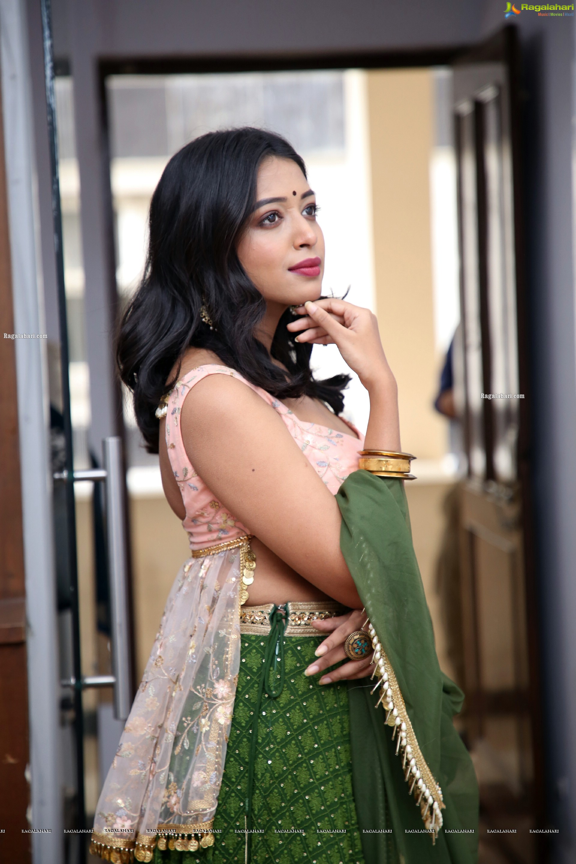 Rittika Chakraborty in Green Designer Lehenga, HD Photo Gallery