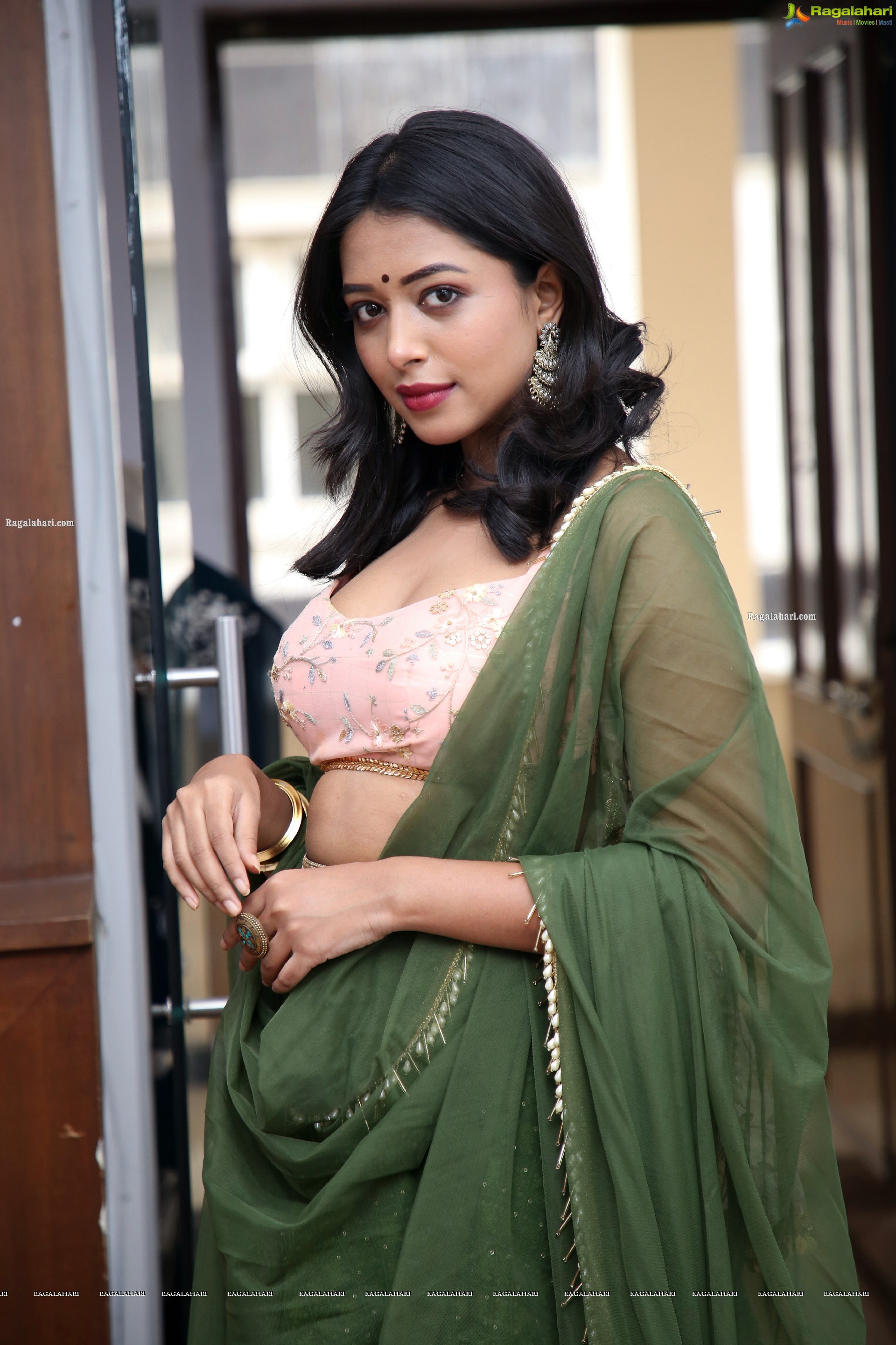 Rittika Chakraborty in Green Designer Lehenga, HD Photo Gallery