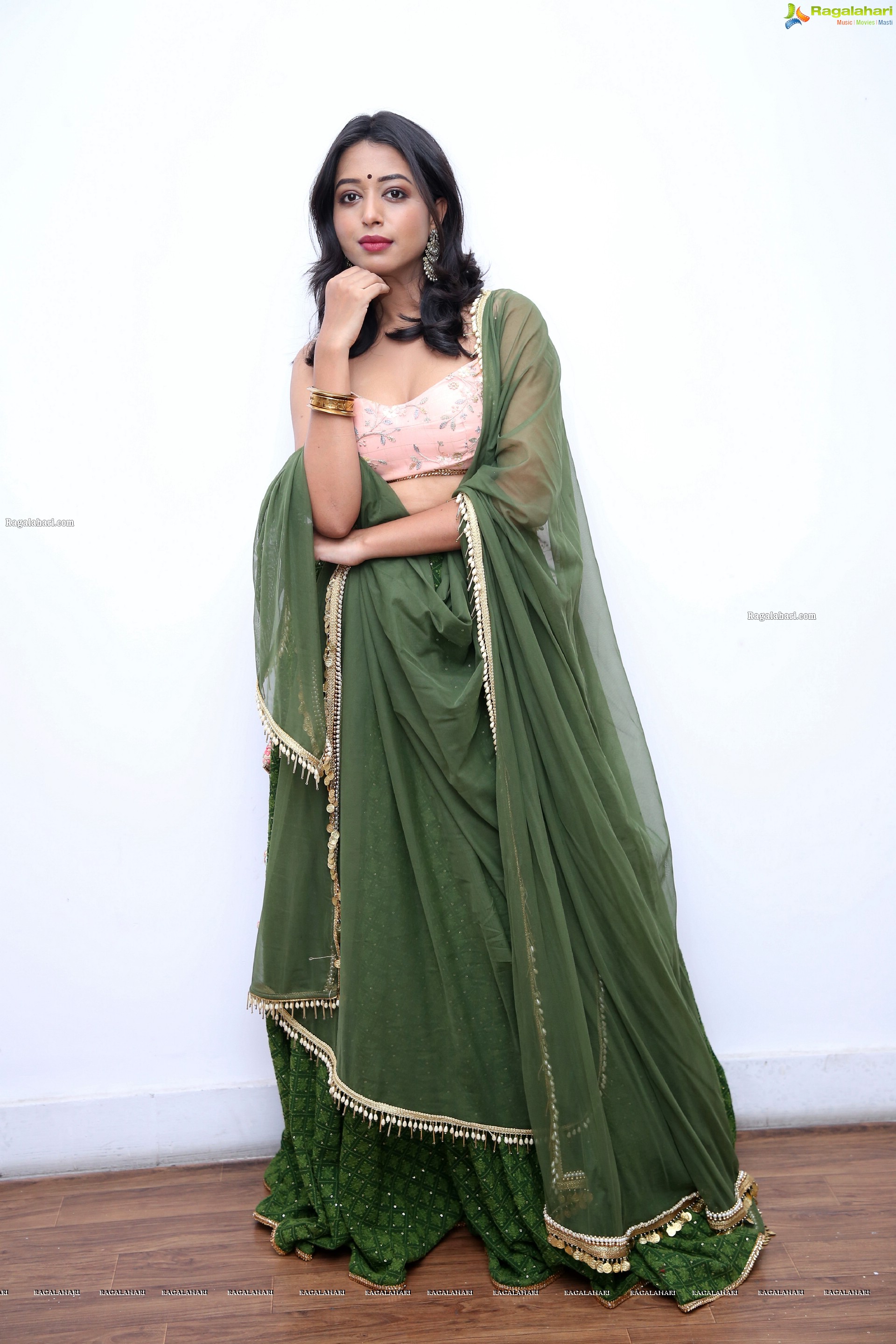 Rittika Chakraborty in Green Designer Lehenga, HD Photo Gallery