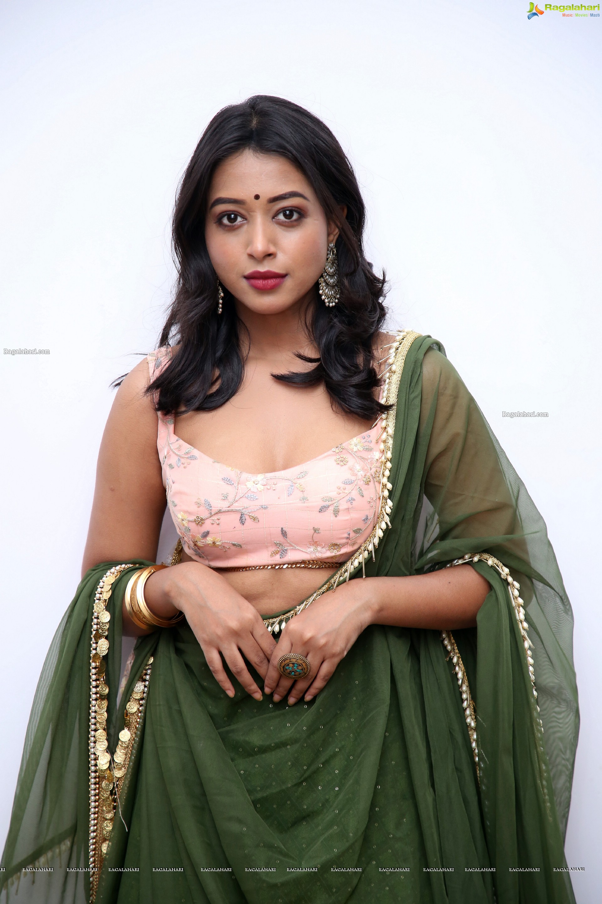 Rittika Chakraborty in Green Designer Lehenga, HD Photo Gallery