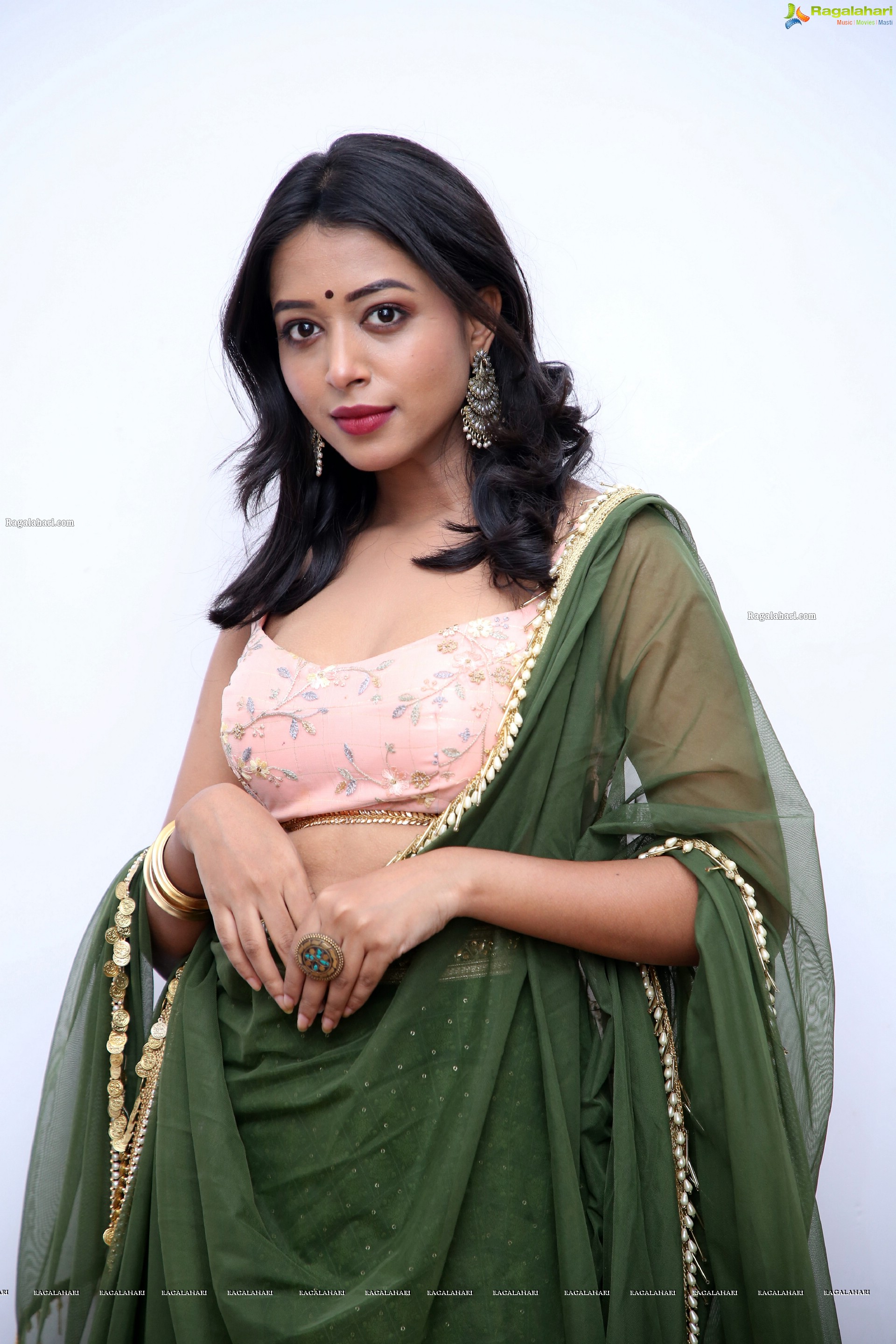 Rittika Chakraborty in Green Designer Lehenga, HD Photo Gallery