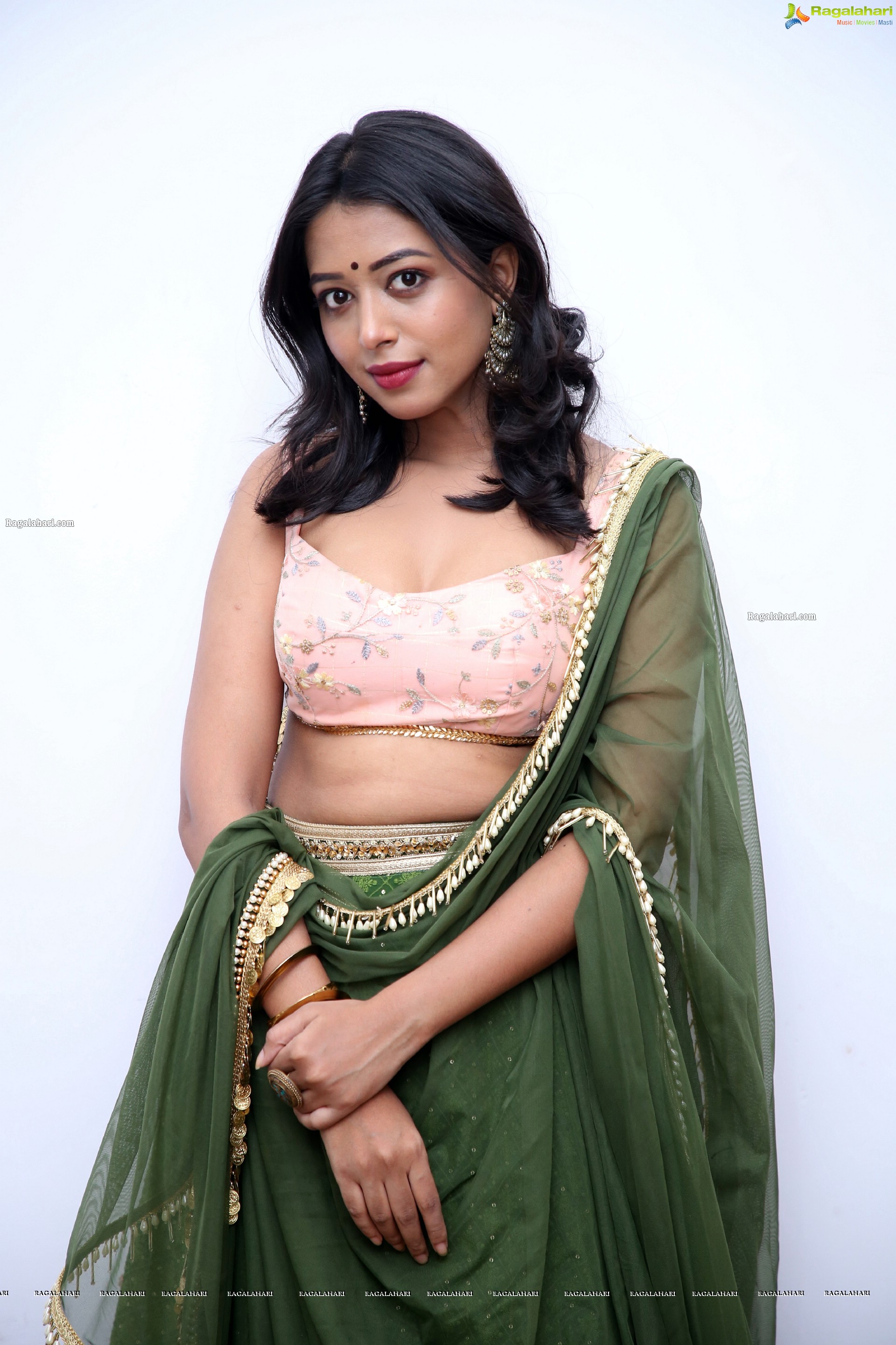 Rittika Chakraborty in Green Designer Lehenga, HD Photo Gallery