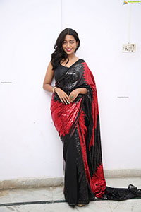 Rittika Chakraborty in Black and Red Saree