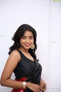 Rittika Chakraborty in Black and Red Saree