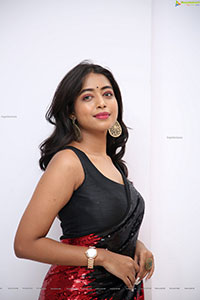 Rittika Chakraborty in Black and Red Saree