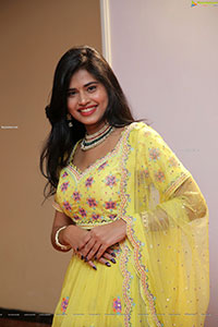 Sahasra Reddy in Yellow Lehenga Choli