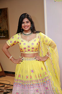 Sahasra Reddy in Yellow Lehenga Choli