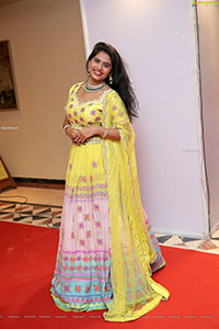 Sahasra Reddy in Yellow Lehenga Choli