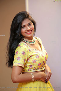 Sahasra Reddy in Yellow Lehenga Choli