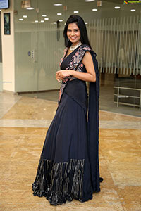 Sahasra Reddy in Black Designer Lehenga Choli