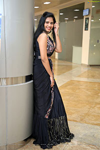 Sahasra Reddy in Black Designer Lehenga Choli