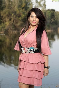 Sanjana Naidu in Dusty Pink Ruffle Dress