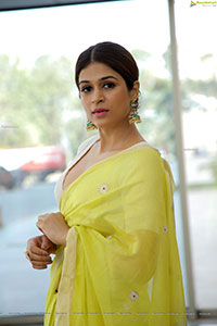 Shraddha Das in Lime Green Saree