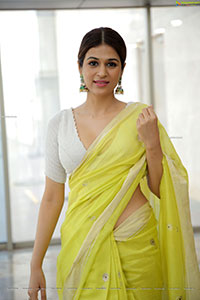 Shraddha Das in Lime Green Saree