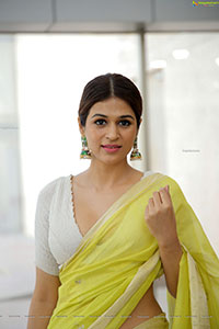 Shraddha Das in Lime Green Saree