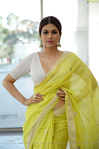 Shraddha Das in Lime Green Saree