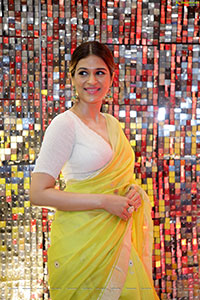 Shraddha Das in Lime Green Saree