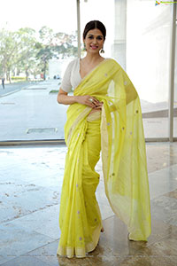 Shraddha Das in Lime Green Saree