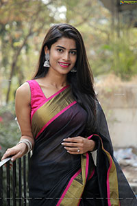 Srilekha Stills in Black Saree