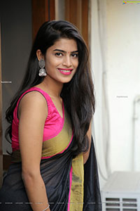 Srilekha Stills in Black Saree