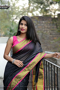 Srilekha Stills in Black Saree