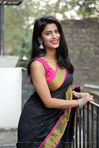 Srilekha Stills in Black Saree