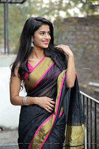 Srilekha Stills in Black Saree