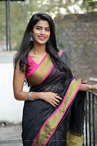 Srilekha Stills in Black Saree