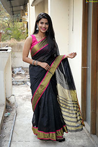 Srilekha Stills in Black Saree