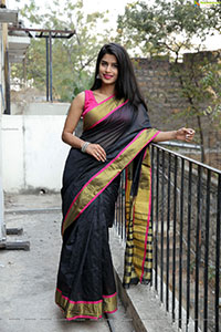 Srilekha Stills in Black Saree