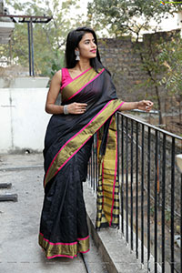 Srilekha Stills in Black Saree