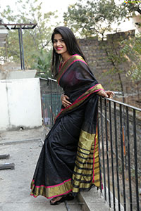 Srilekha Stills in Black Saree