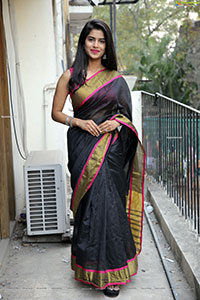 Srilekha Stills in Black Saree