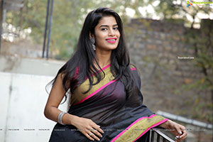 Srilekha Stills in Black Saree