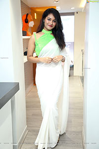 Yashaswi Shetty in Beautiful White Saree