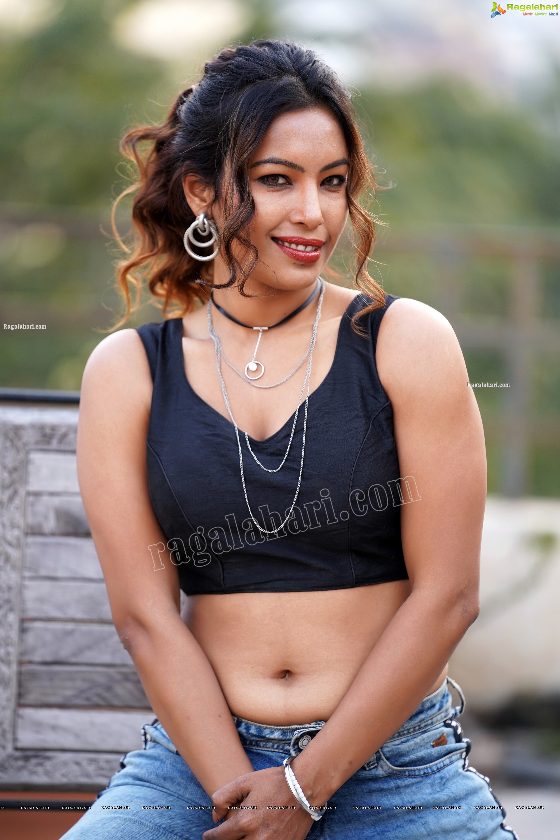 Ankita Bhattacharya in Black Crop Top and Jeans, Exclusive Photoshoot