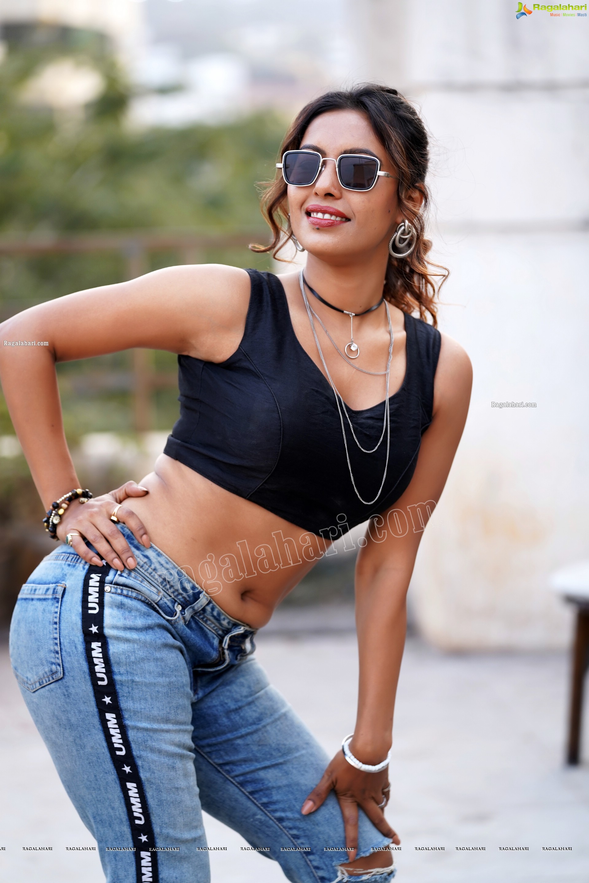 Ankita Bhattacharya in Black Crop Top and Jeans, Exclusive Photoshoot