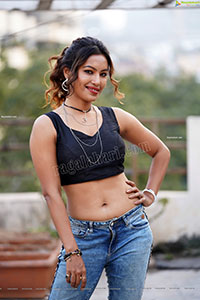 Ankita Bharadwaj in Black Crop Top and Jeans