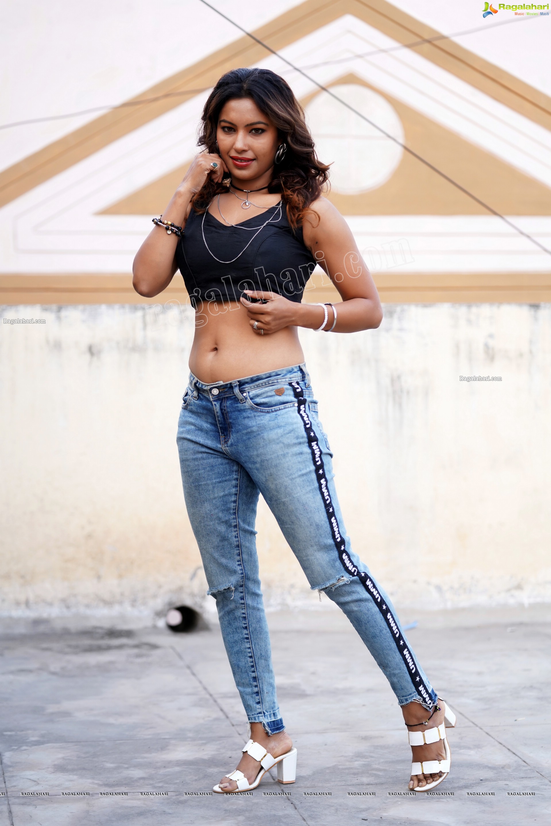 Ankita Bhattacharya in Black Crop Top and Jeans, Exclusive Photoshoot