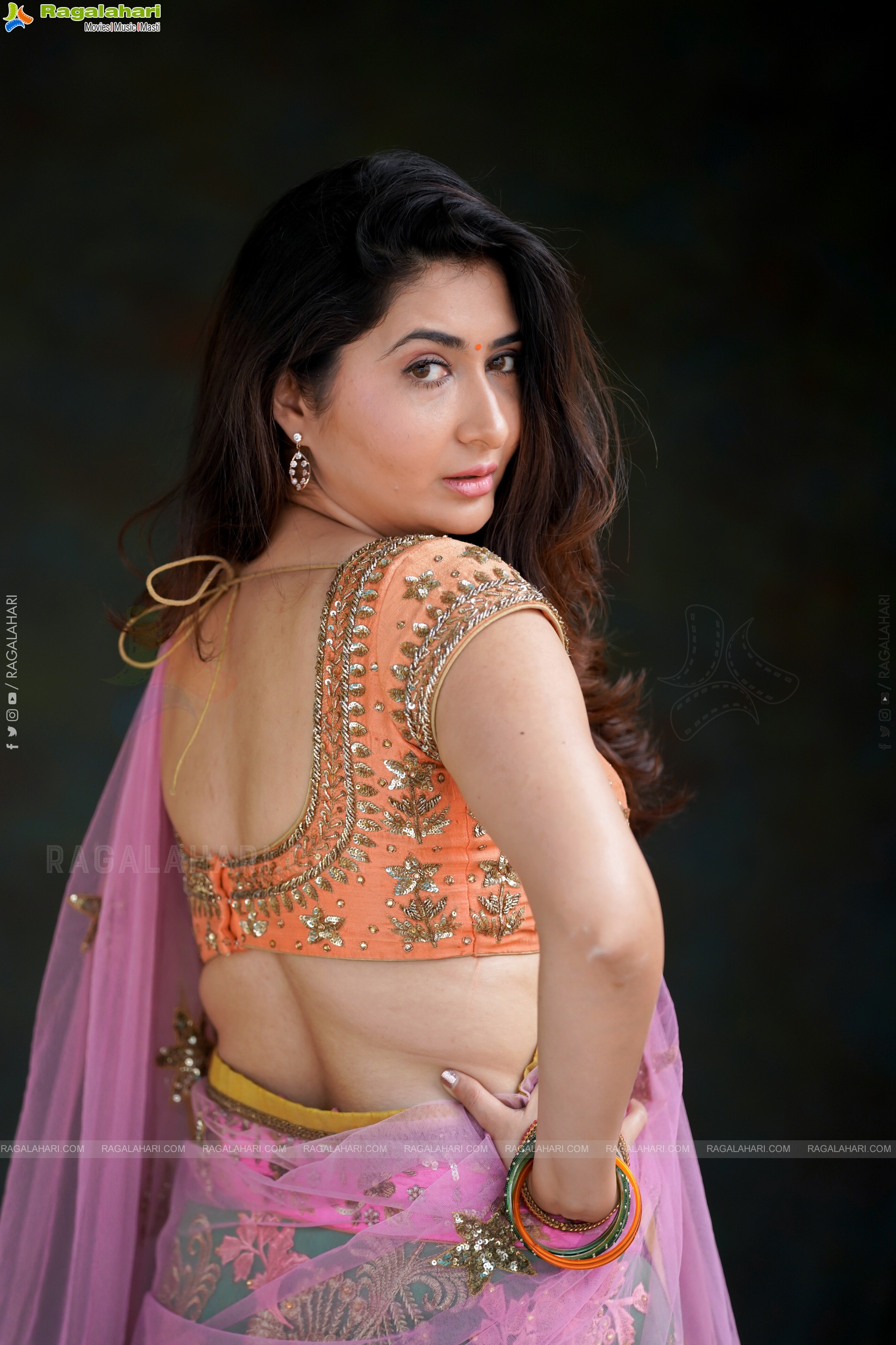 Harshada Patel in Green And Pink Lehenga Choli, Exclusive Photoshoot