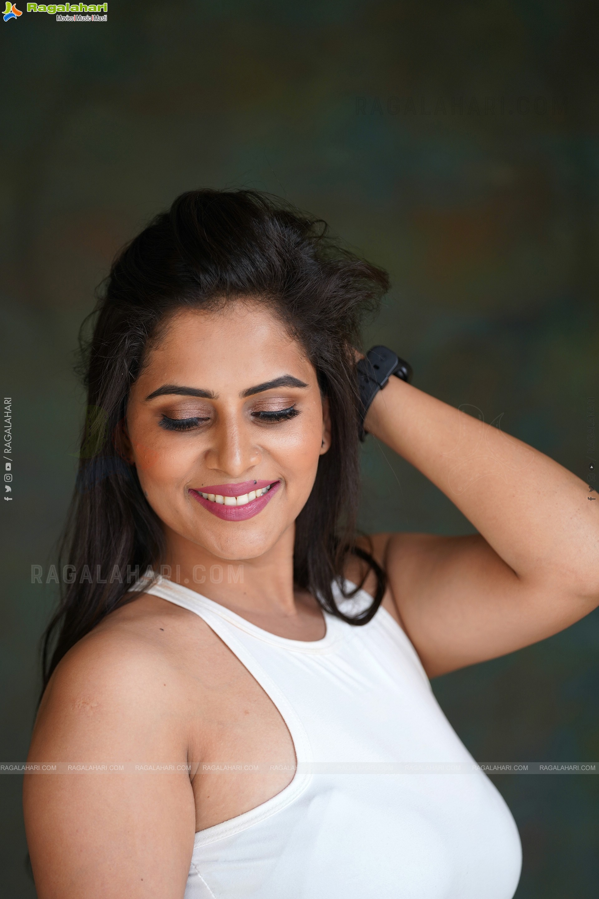 Jyothi Yadav in White Top and Denim Shorts, Exclusive Photoshoot