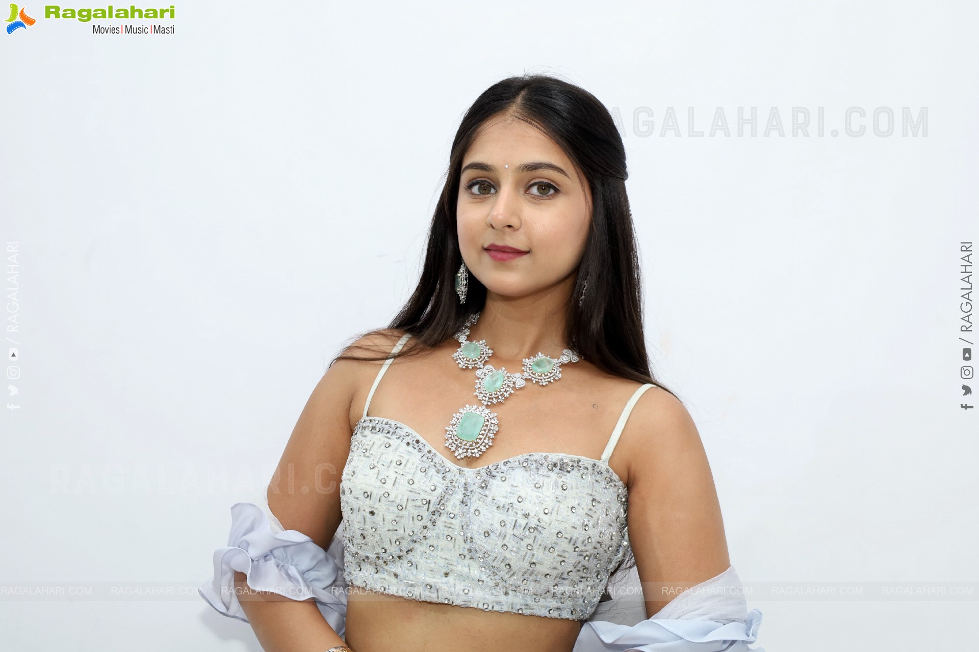 Jabili stills in White Lehenga Choli, HD Gallery