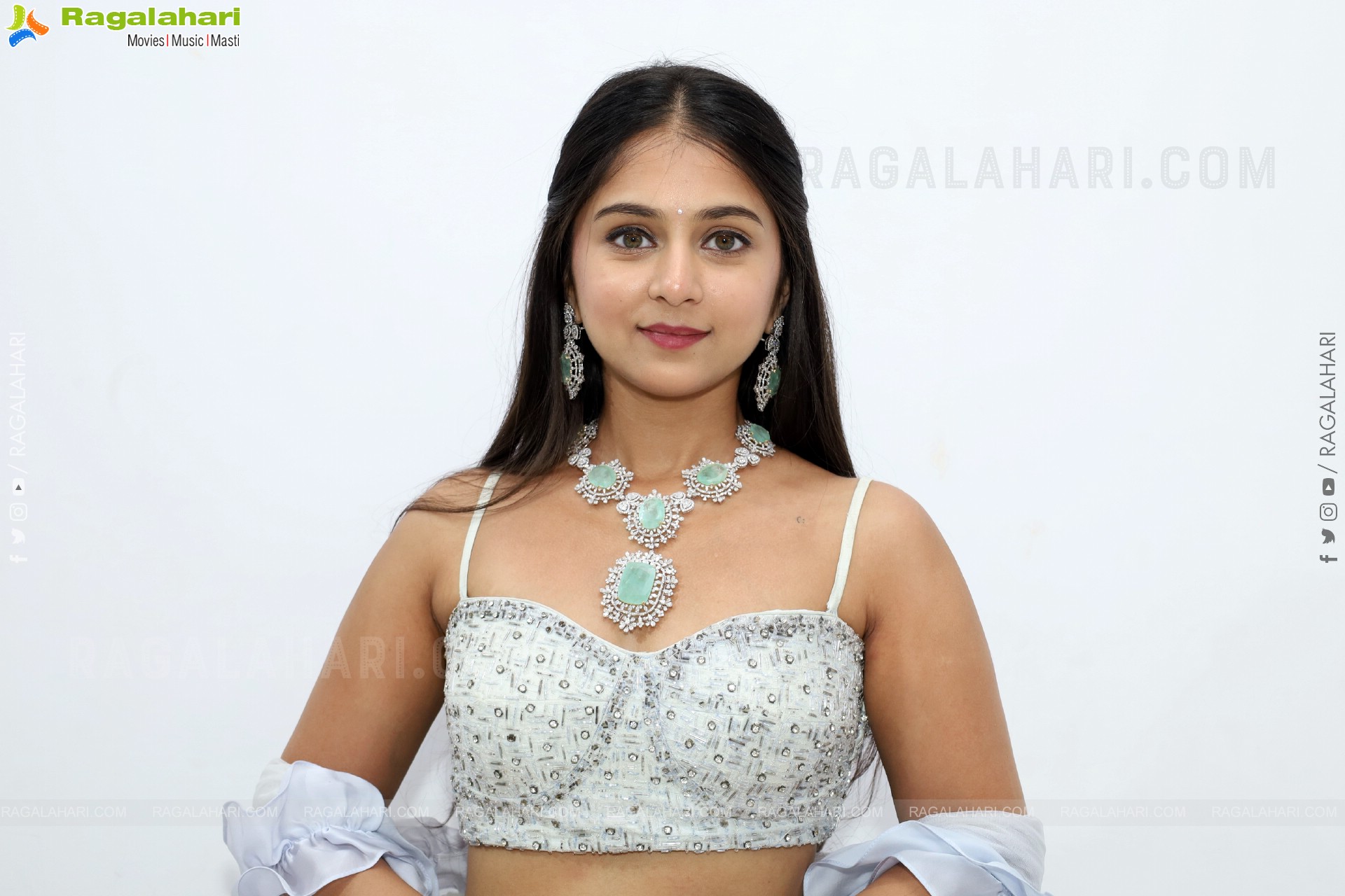 Jabili stills in White Lehenga Choli, HD Gallery