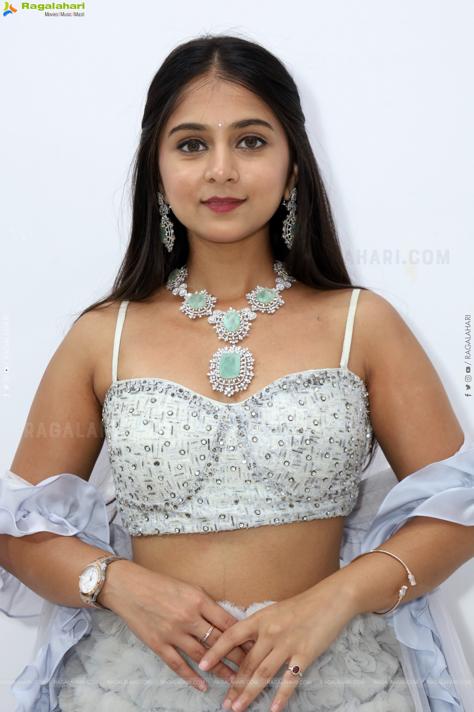 Jabili stills in White Lehenga Choli, HD Gallery