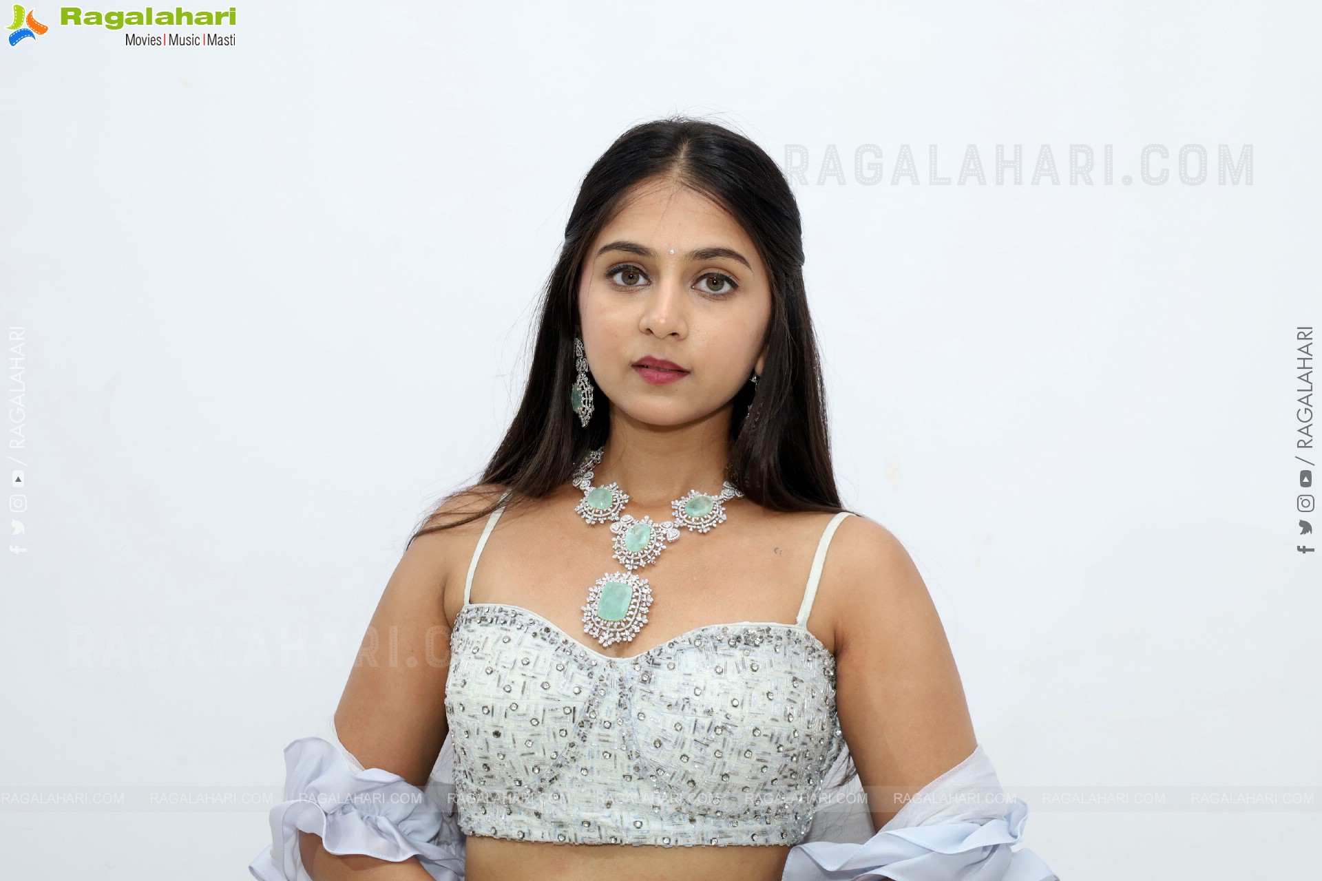 Jabili stills in White Lehenga Choli, HD Gallery