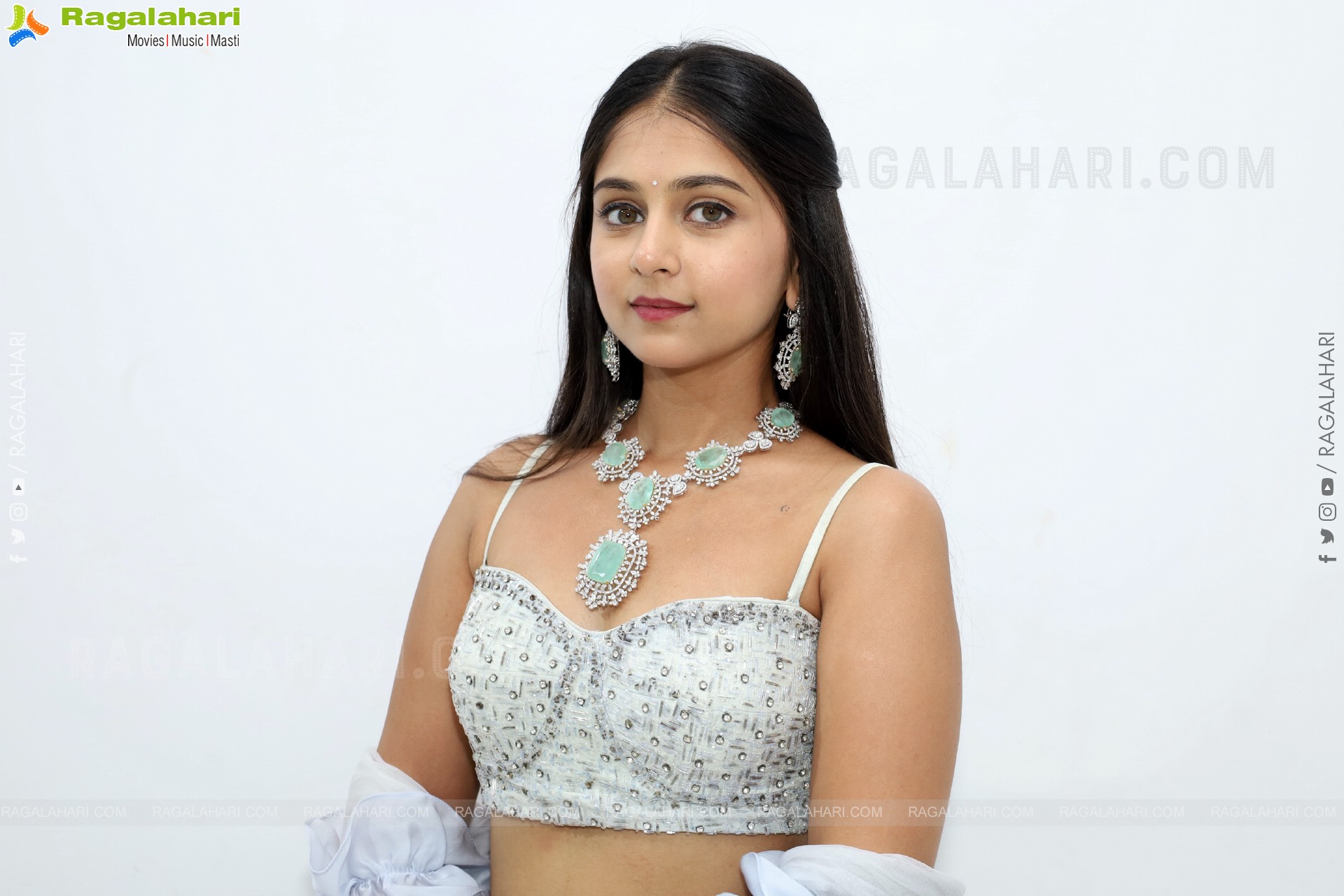 Jabili stills in White Lehenga Choli, HD Gallery