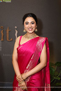 Priyanka Mohan at Xiti Weaves Wedding Collections Launch