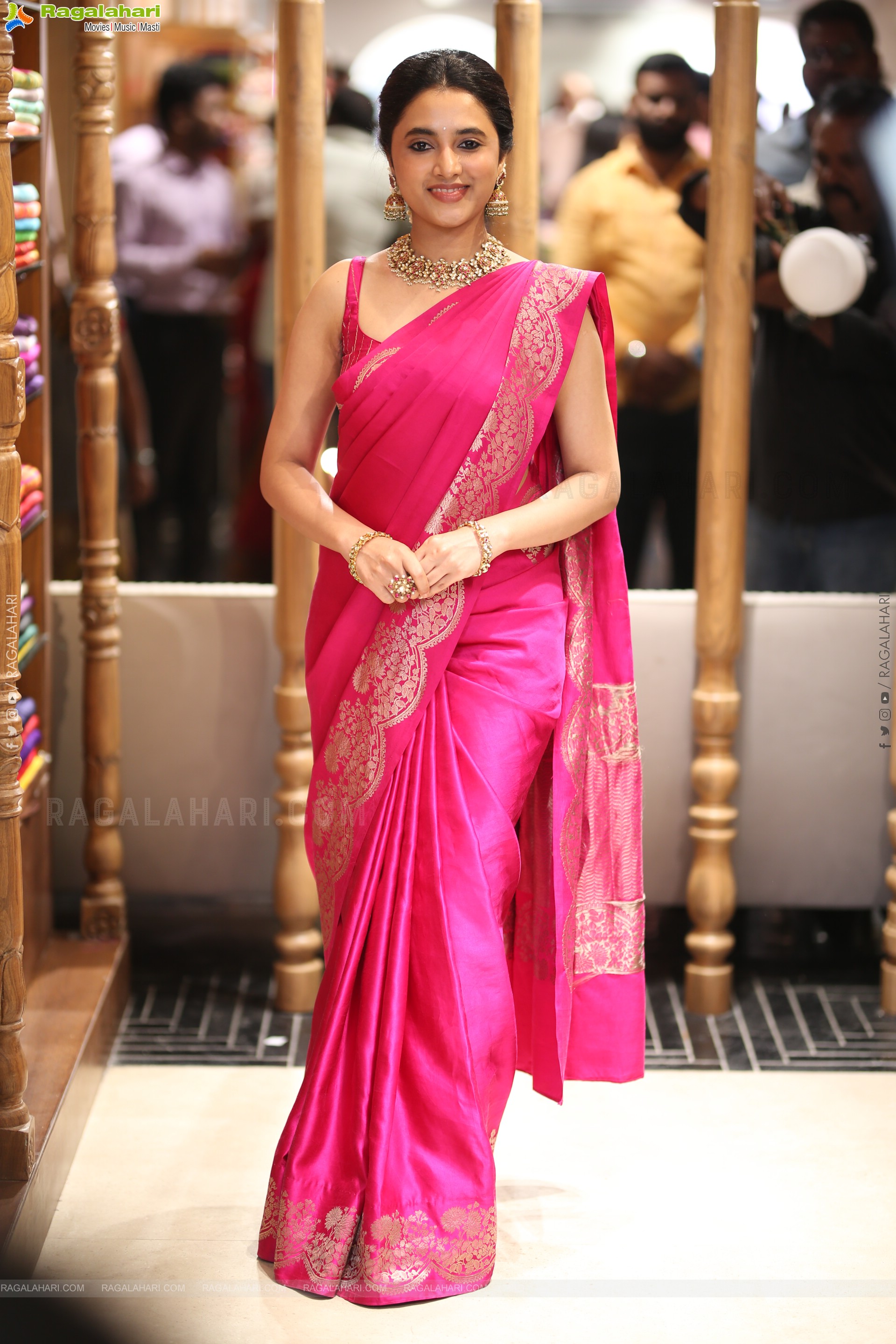 Priyanka Mohan at Xiti Weaves Wedding Collections Launch, HD Gallery