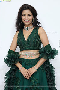 Urmila Chauhan stills in Green Designer Lehenga Choli