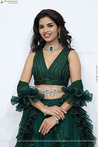 Urmila Chauhan stills in Green Designer Lehenga Choli